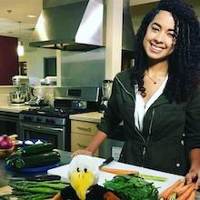 Life Nutrition Alumni Helen Diaz in a classroom kitchen